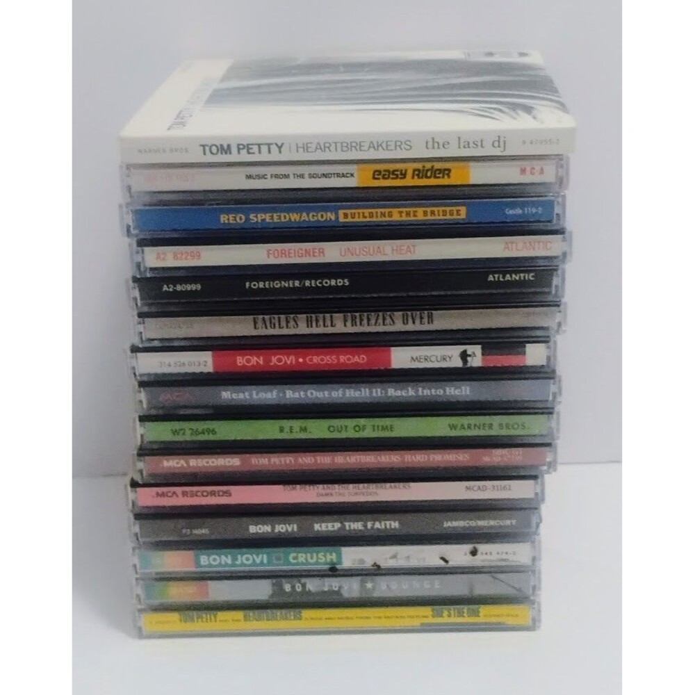 CLASSIC ROCK LOT 15 CT SCRATCHED OR HEAVY WEAR CD LOT W CASES NOT TESTED READ!!!